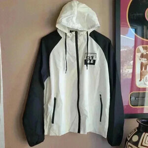 Excellent Acrux Class 21 Size S Windbreaker White & Black Hoddie Jacket/Zip